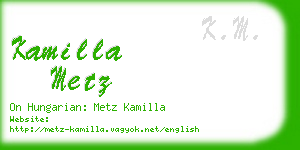 kamilla metz business card